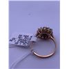 Image 3 : 10k yellow gold ring with emerald, and melee diamonds; weighs 3.10 grams