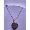 Image 1 : Sterling silver (925) heart locket pendant and chain; weighs 7.77 grams