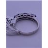 Image 3 : 10k white gold ring with 3 tanzanite stones, and 4 melee diamonds; weight is 2.23 grams