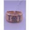 Image 1 : 14k yellow gold ring with 13 single cut diamonds; weighs 5.26 grams