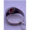 Image 3 : 10k white gold ring with garnet(?) centre stone; weighs 3.48 grams