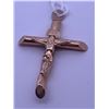 Image 1 : 14k yellow gold cross; weighs 1.24 grams