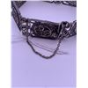 Image 2 : Silver colored metal bracelet; weighs 16.76 grams