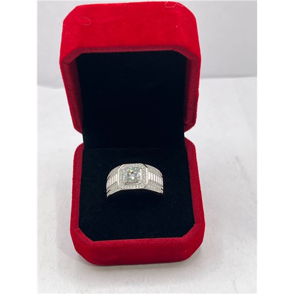 1.00 CT GRA Certified Moissanite VVS D Color with 84 Round Cut Cubic Zirconium (more in description)