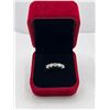 Image 1 : 1.00 CT TW GRA Certified Moissanite VVS D Color with the 5 Moissanite Set in Sterling Silver Ring