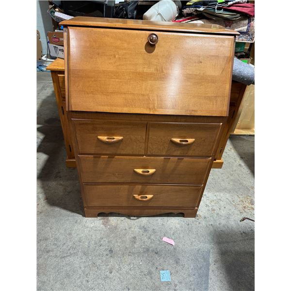 Drop front desk 30 inches wide 16 inches deep 43 inches tall