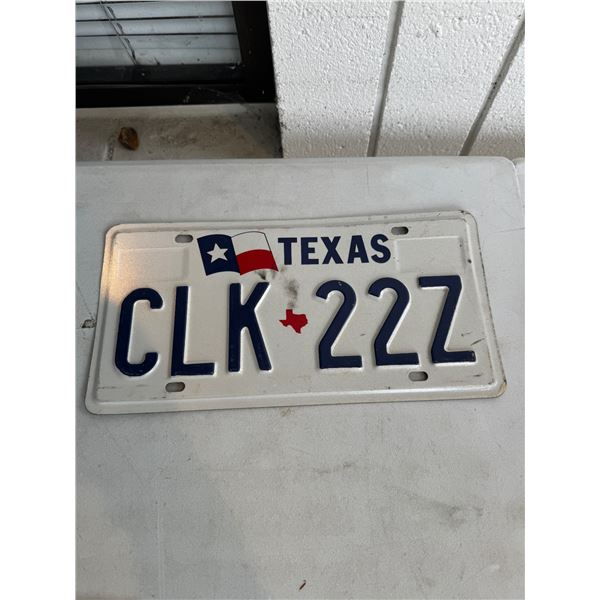 Texas license plate