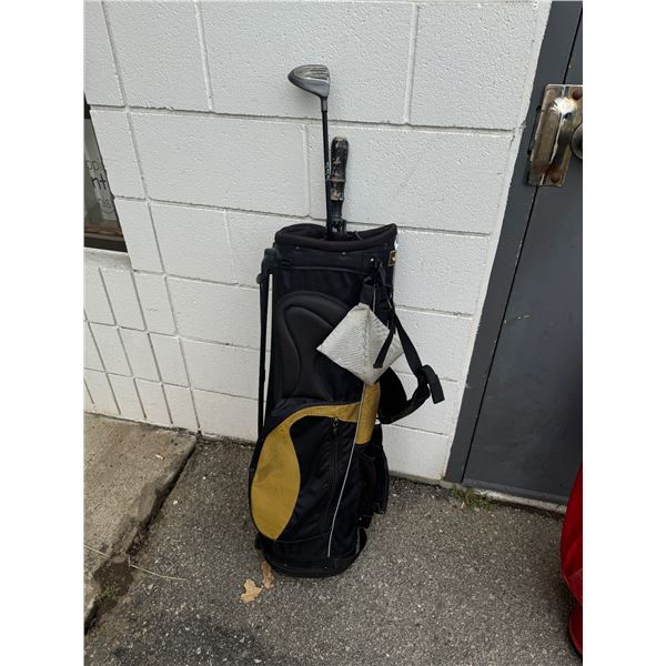 Golf clubs and bag