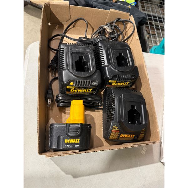 Dewalt battery and chargers untested