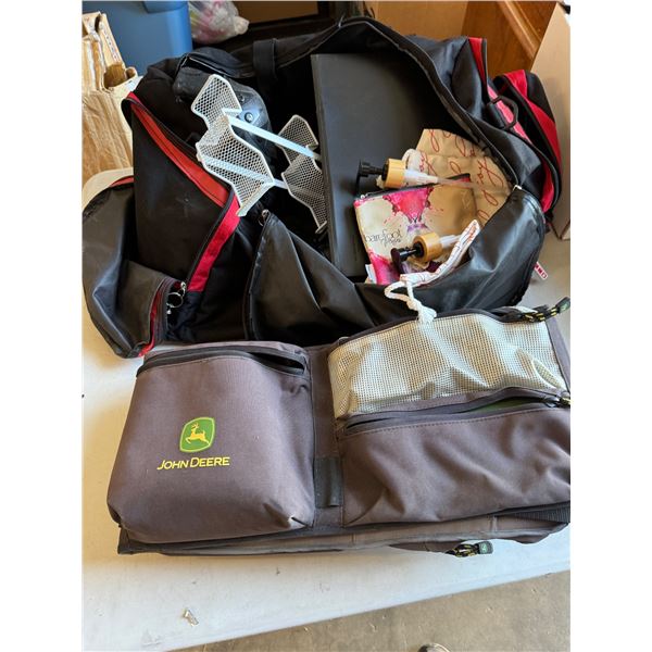 Duffel bag and assorted items