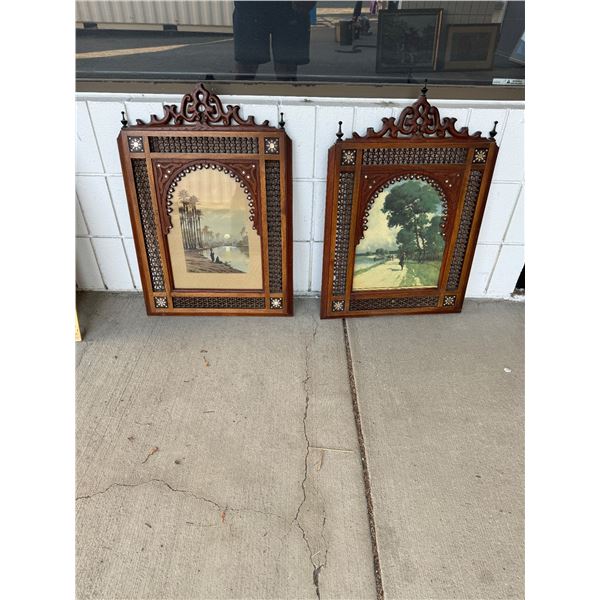 Ornate framed antique art