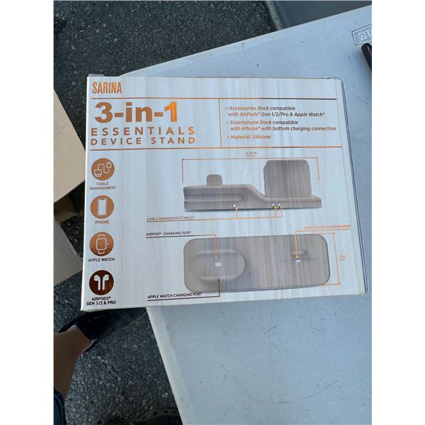 Three in one essentials device stand