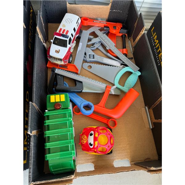 Toy tools and trucks