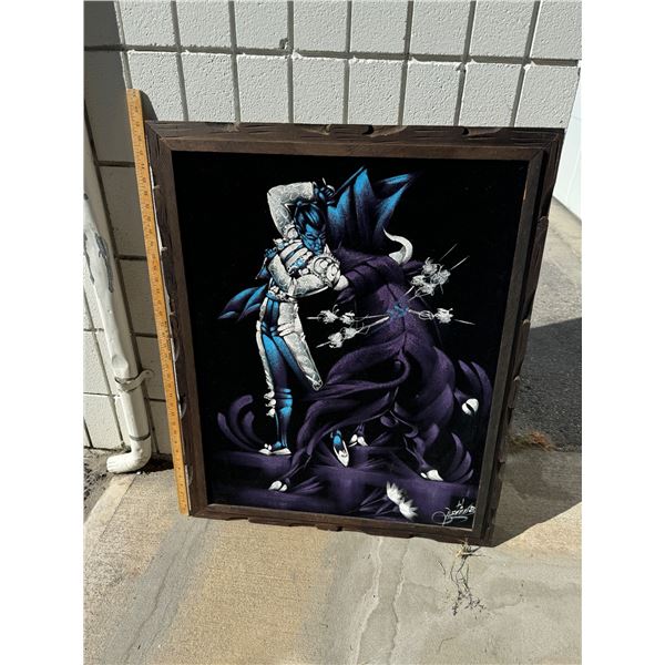 Velvet wall hanging vintage