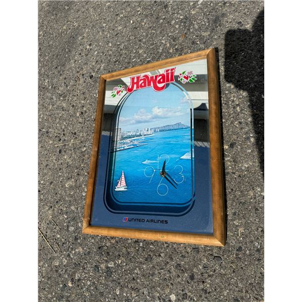 Vintage United Airlines Hawaii Clock