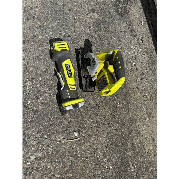 Lot of Ryobi 12V Tools w/ Circular Saw & Sawzall