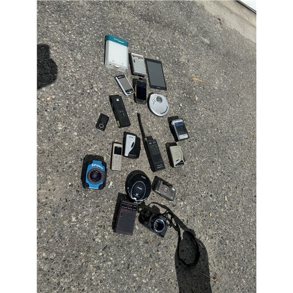Lot of Assorted Tablets, Cassette Players and cameras film