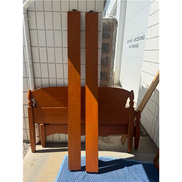 Double headboard with rails