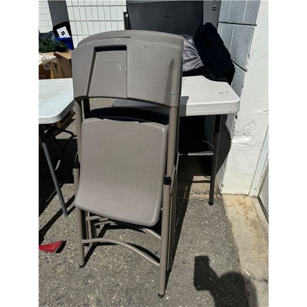 Two folding chairs