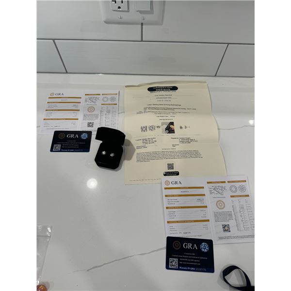 New smart life 2 CT each Moissanite diamond in 925 Sterling silver with white gold overlay