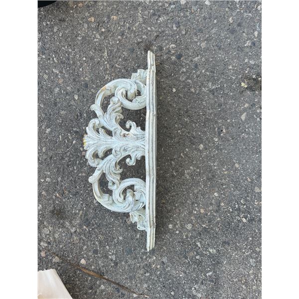 Ornate wood shelf smaller