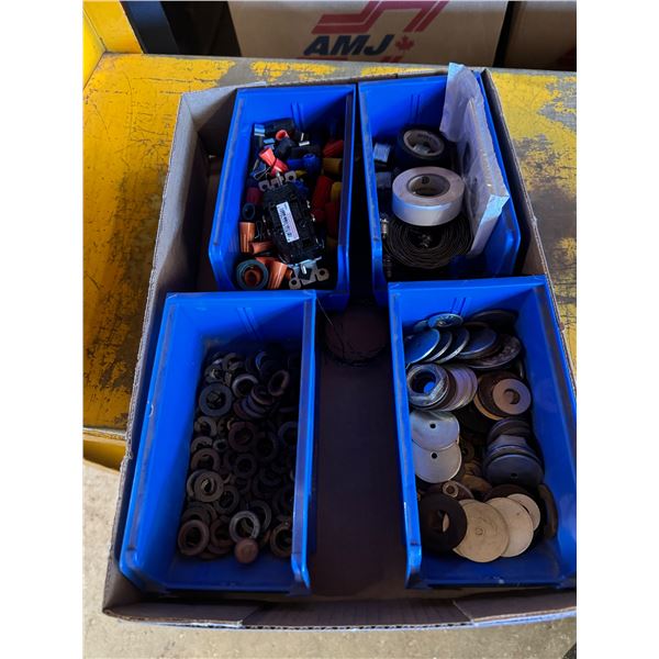 Storage containers washers, and other hardware items