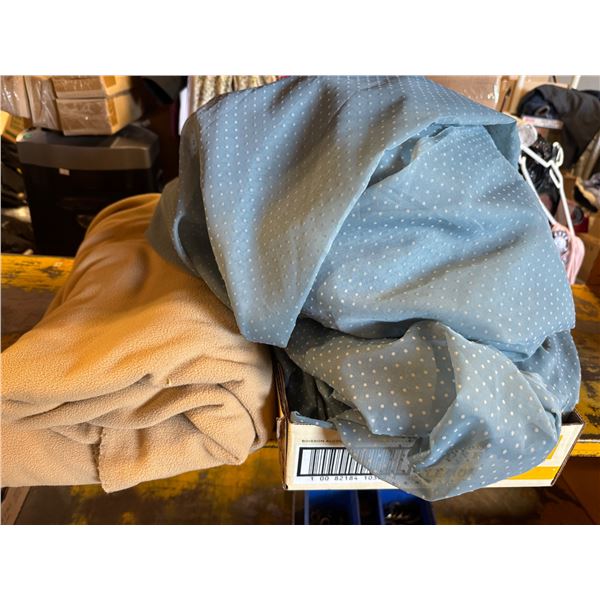 Blanket, and curtains