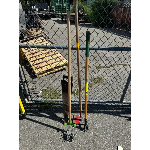 Garden tools and saw