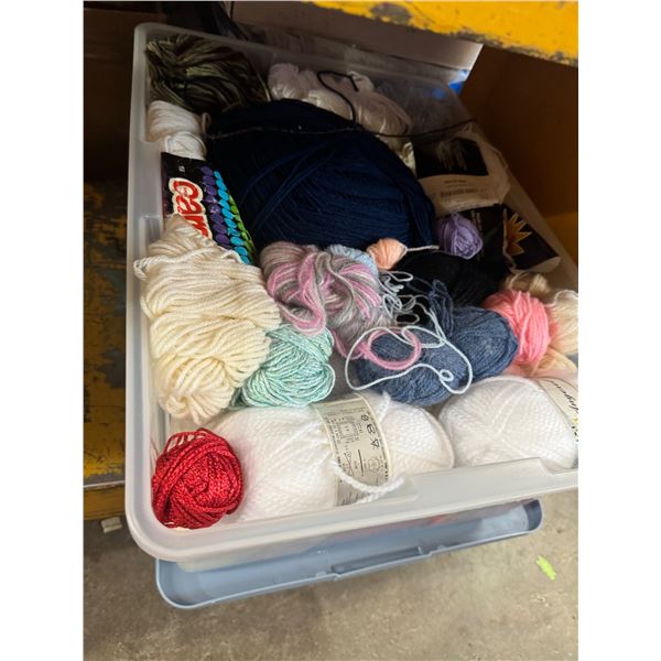 Bin of yarn