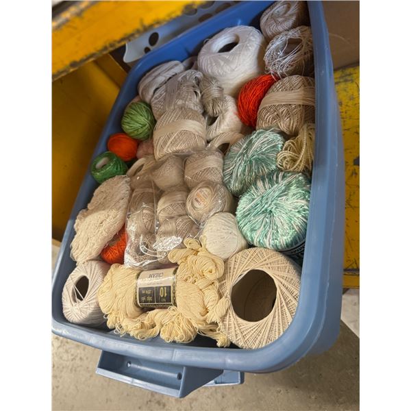 Bin of yarn