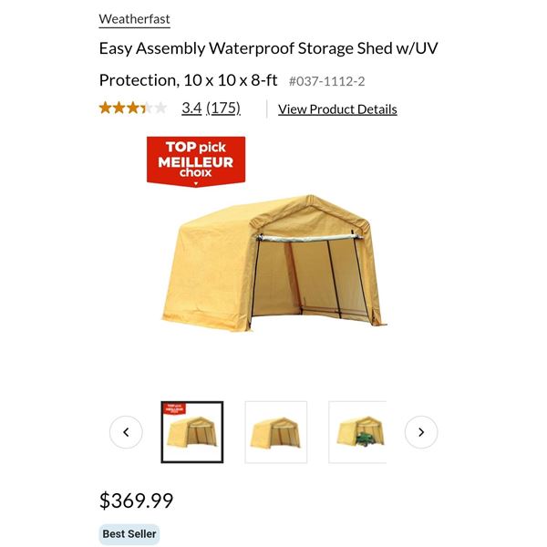 Shelter similar to picture but used please view