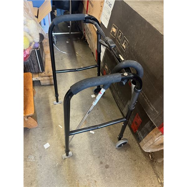 Folding walker and cane