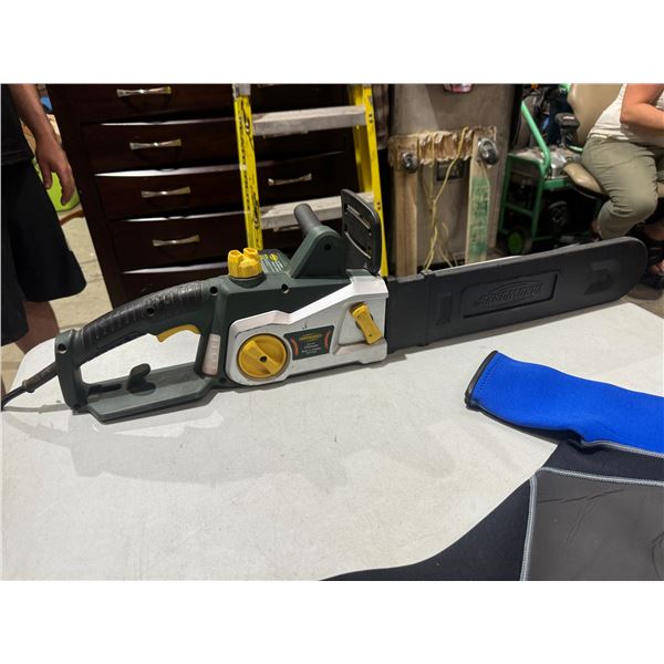 Yardwork, electric chainsaw