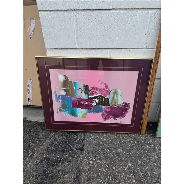 Laszlo Dus Alligator Abstract Lithograph  Print Signed Numbered 11/C