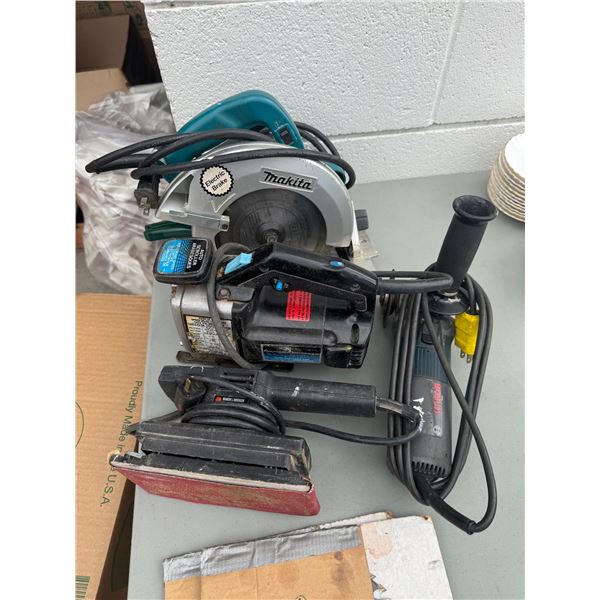 Makita, Skil saw, Bosch, grinder and other tools with blades