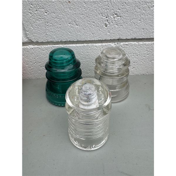 Pyrex hemming, gray and dominion insulators