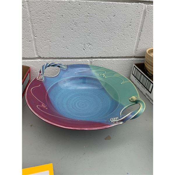 Pottery bowl signed Ray