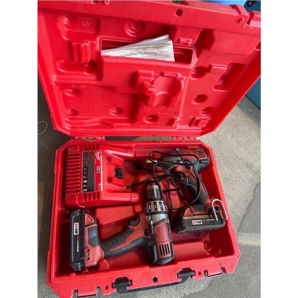 Milwaukee drills, batteries, and charger