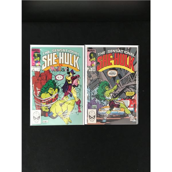 LOT OF 2 THE SENSATIONAL SHE-HULK COMICS (MARVEL COMICS)