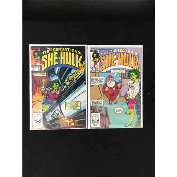 LOT OF 2 THE SENSATIONAL SHE-HULK COMICS (MARVEL COMICS)
