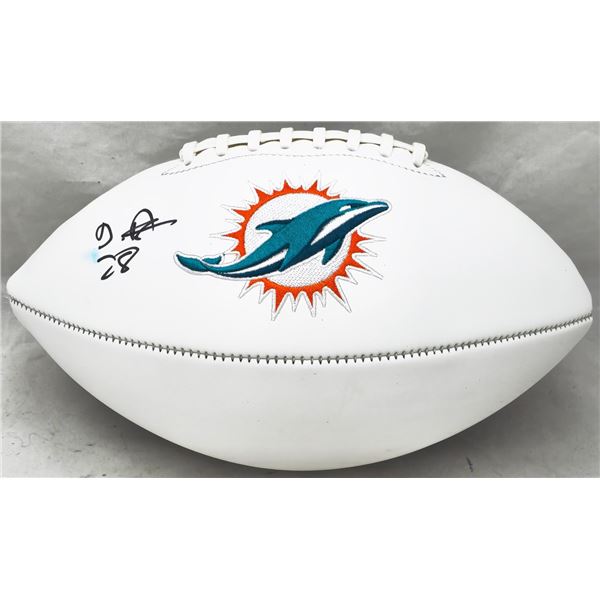 DE'VON ACHANE SIGNED MIAMI DOLPHINS FOOTBALL (BECKETT COA)