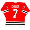 Image 1 : CHRIS CHELIOS SIGNED CHICAGO HOCKEY JERSEY (BECKETT COA)