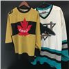 Image 1 : TEAM CANADA AND SAN JOSE SHARKS HOCKEY JERSEY LOT