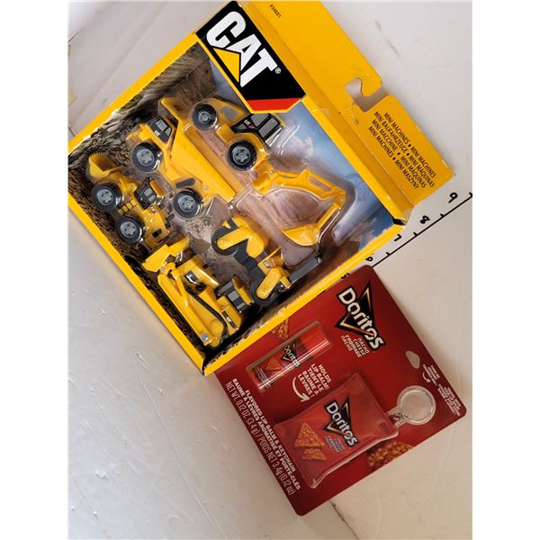 New CAT Mini Machine Toy + New Doritos Key Chain and Lip Blam