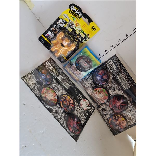 Lot of Bad Bunz Anime Buttons + Goo Jit Zu Mini + Stopwatch
