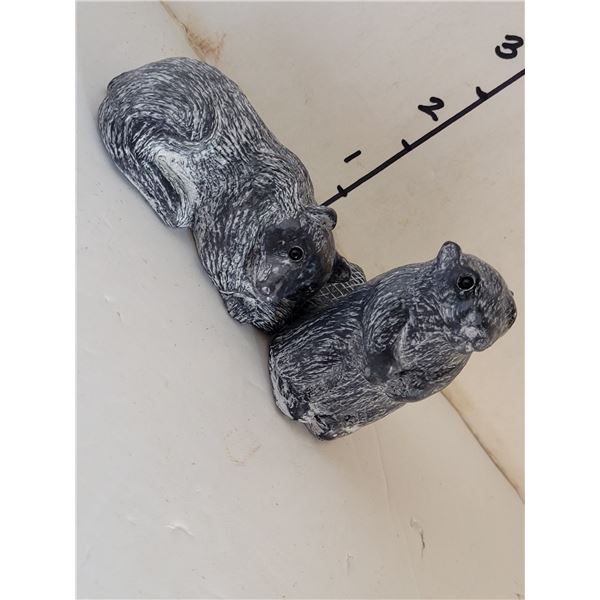 Lot of 2 A Wolfe Originals Scupltures | Fox & Standing Beaver
