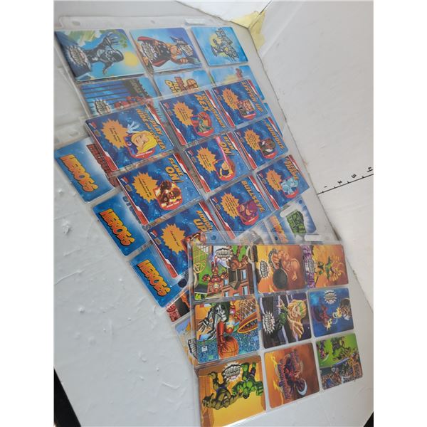 Sheets of Marvel Super Heroes Trading Cards+