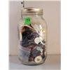Image 1 : Vintage Mason Jar with Buttons
