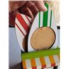 Image 2 : Wooden Beach Surf Board Coaster Set