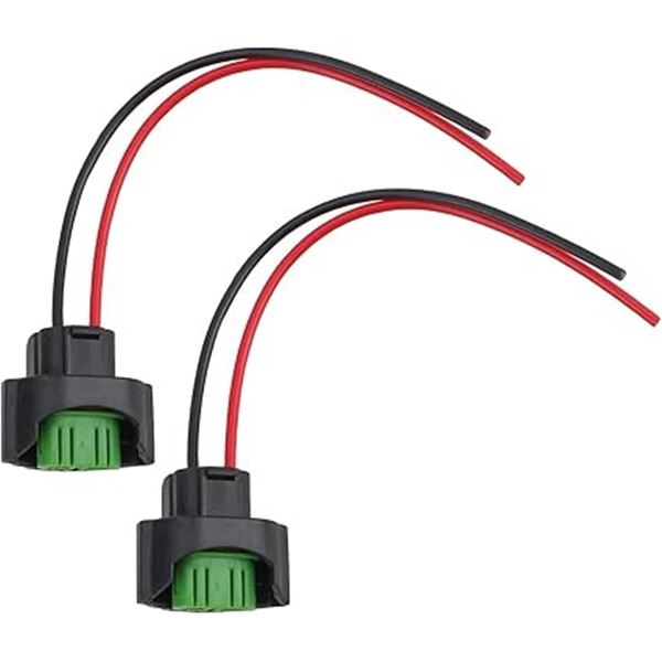 MOTOALL 2 Pcs H11 Wire Pigtail Female Harness Head Light Low Beam Bulb Replace Connector Wiring Harn